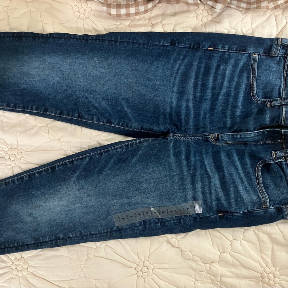 American Eagle Blue Jeggings with Natural Fading